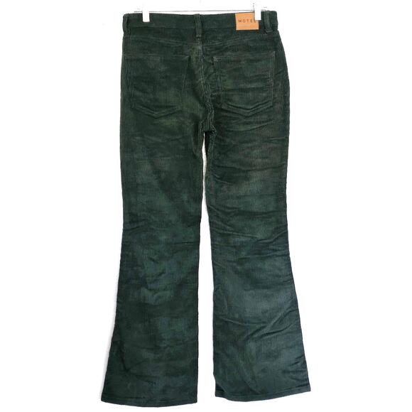 Motel Rocks Corduroy Bootleg Jeans in Cord Forest Green Size Medium 8/30 - Picture 3 of 12